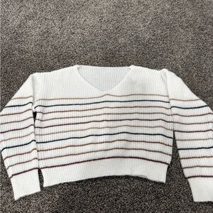 Striped V-Neck Sweater